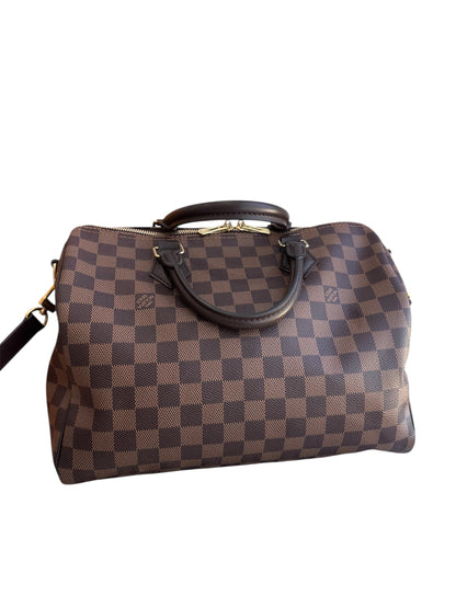 Speedy 30 Bandoulière Damier Ebène