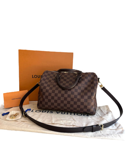Speedy 30 Bandoulière Damier Ebène