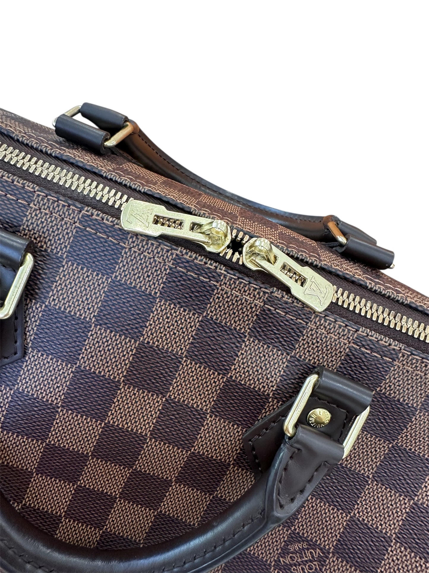 Speedy 30 Bandoulière Damier Ebène