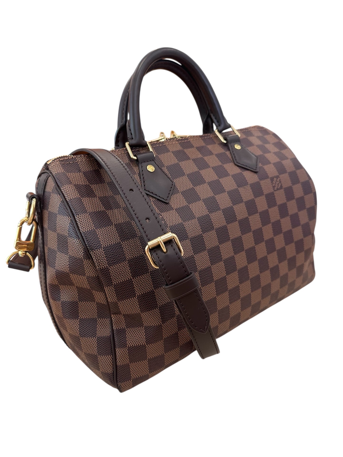 Speedy 30 Bandoulière Damier Ebène