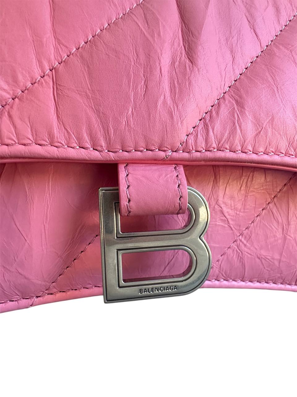 Borsa Balenciaga Crush XS rosa