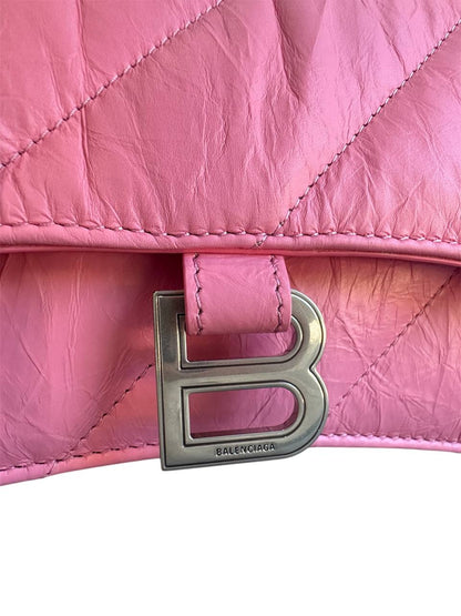 Borsa Balenciaga Crush XS rosa