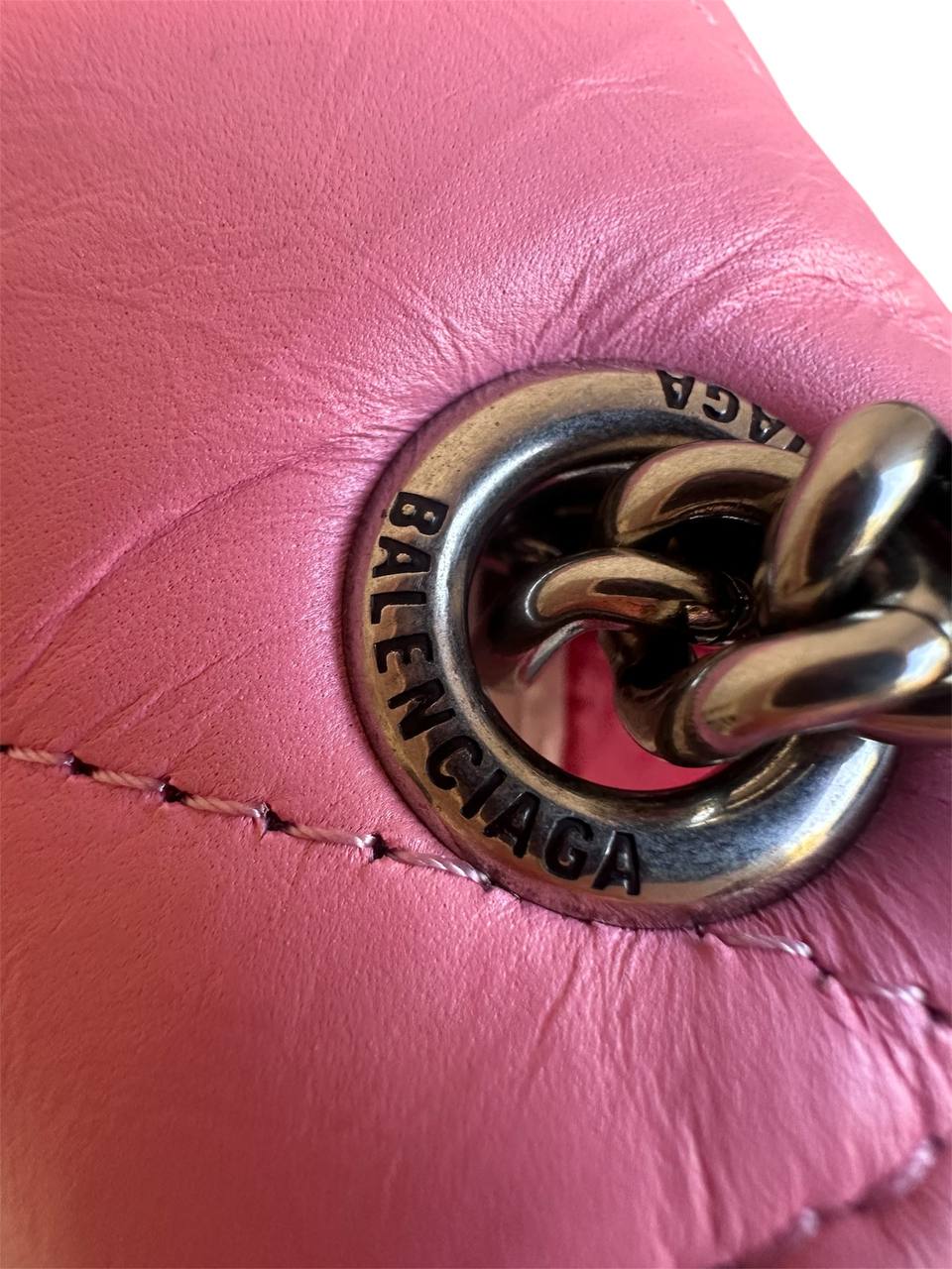 Borsa Balenciaga Crush XS rosa